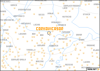 map of Corkovića Šor