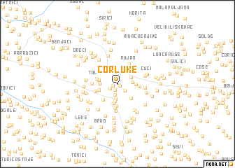 map of Ćorluke