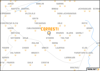 map of Corneşti