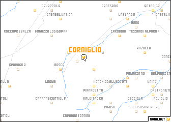 map of Corniglio