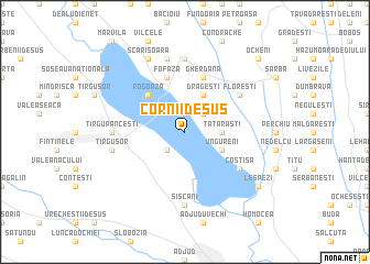 map of Cornii de Sus