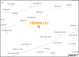 map of Corn Valley