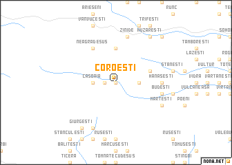 map of Coroeşti