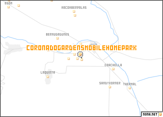 map of Coronado Gardens Mobile Home Park