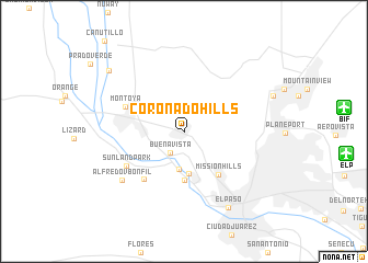 map of Coronado Hills