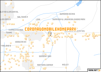 map of Coronado Mobile Home Park