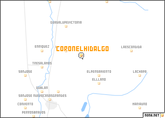 map of Coronel Hidalgo