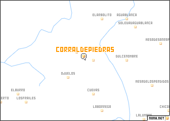map of Corral de Piedras