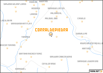 map of Corral de Piedra