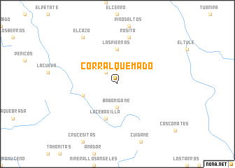 map of Corral Quemado