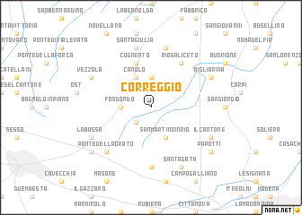 map of Correggio