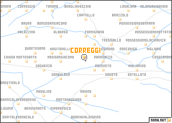 map of Correggi