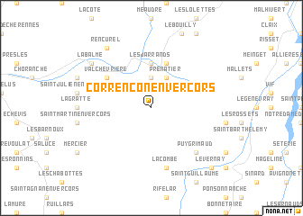 map of Corrençon-en-Vercors