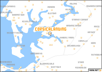 map of Corsica Landing
