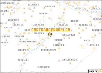 map of Cortada de Papelón