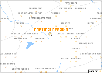 map of Cortiçal de Baixo