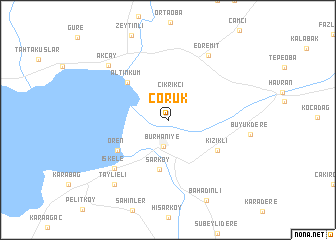 map of Çoruk