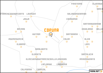 map of Coruña