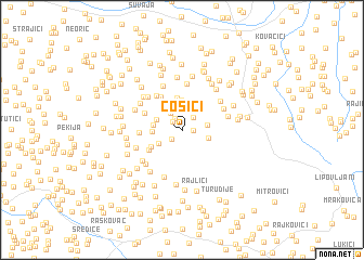 map of Ćosići