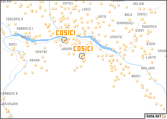 map of Ćosići