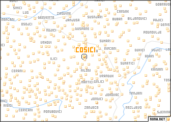 map of Čosići