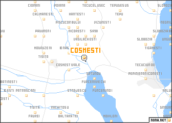 map of Cosmeşti