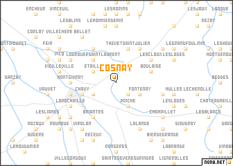 map of Cosnay