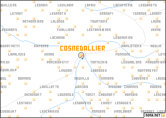 map of Cosne-dʼAllier