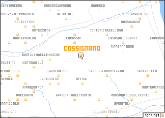 map of Cossignano
