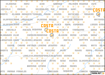 map of Costa