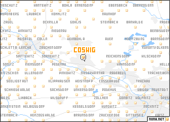 map of Coswig