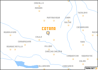 map of Cotaña