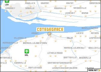 map of Côte de Grâce