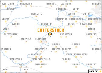 map of Cotterstock