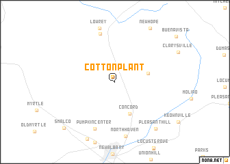 map of Cotton Plant