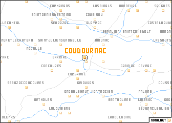 map of Coudournac