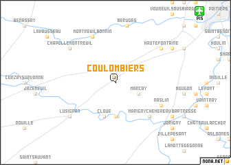map of Coulombiers