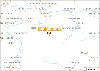 map of Counozouls