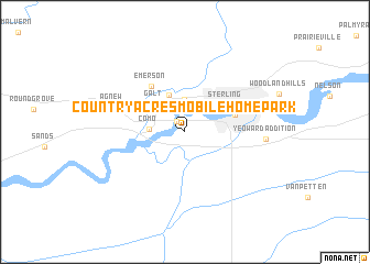 map of Country Acres Mobile Home Park