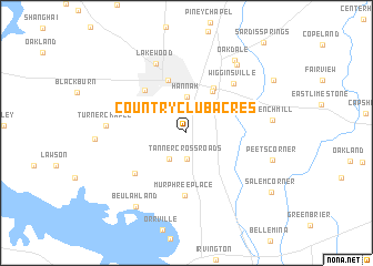 map of Country Club Acres