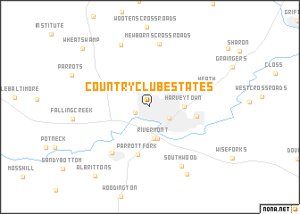 map of Country Club Estates