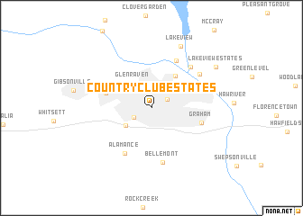 map of Country Club Estates