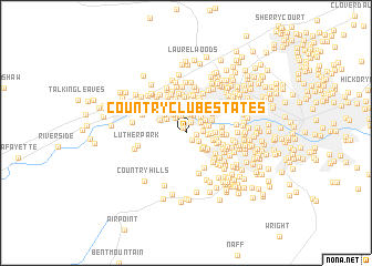 map of Country Club Estates