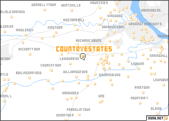 map of Country Estates