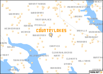 map of Country Lakes