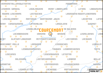 map of Courcemont