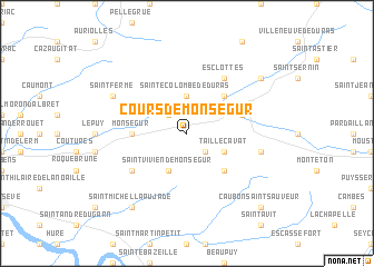 map of Cours-de-Monségur