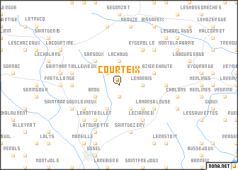 map of Courteix