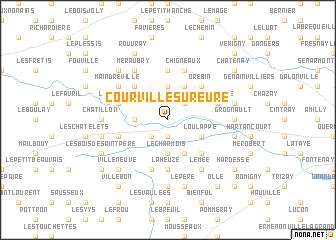 map of Courville-sur-Eure