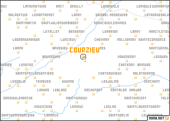 map of Courzieu